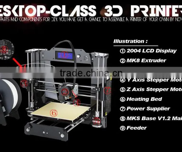 New Version Reprap Prusa i3 3d Printer/Cheapest 3d Printer DIY Kits! photo-6