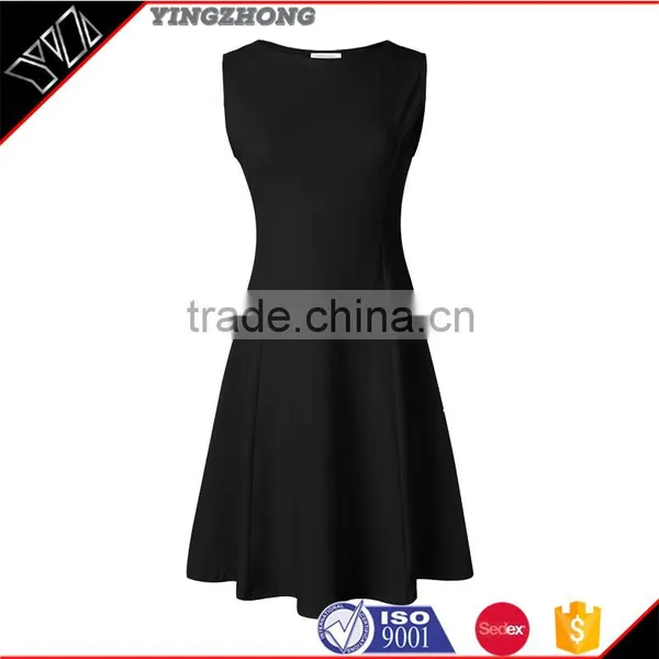 The New Literary Version Round Collar Elegant Sleeveless Dress Skirt photo-2