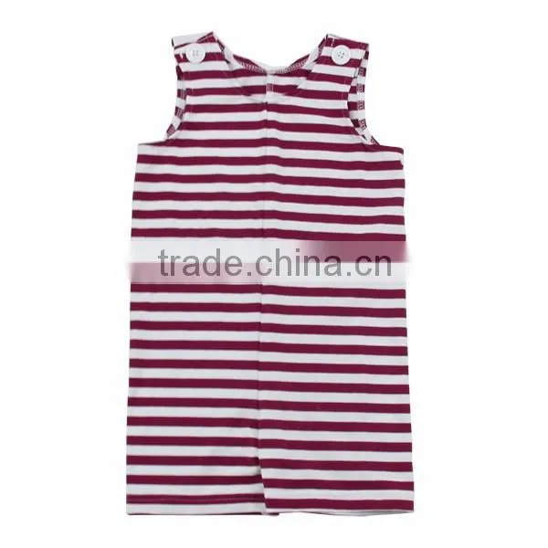 Wholesale 2016 Popular High Quality Soft Cotton Strip Fabric Baby Lime Striped Romper for Baby Girls photo-3