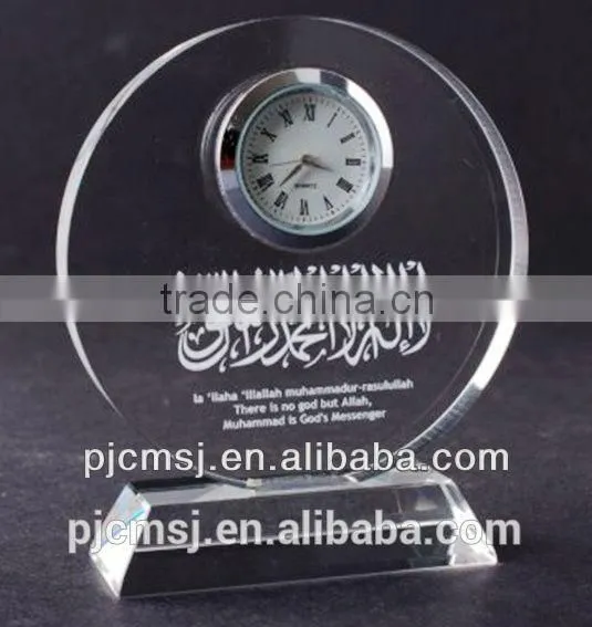 Hot Selling Crystal Glass Table Clock for Decration or Gifts Souvenirs photo-4