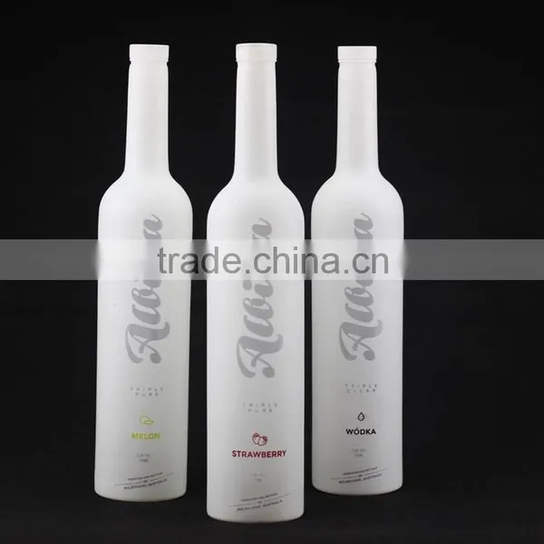 750ml Frosted Spirit Bottle Manufacturer Matte White Vodka Glass Bottle Custom Rum Bottle photo-2
