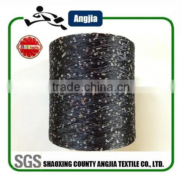 China Wool Factory Wholesale 3mm 4mm Spangle Sequin Yarn photo-2
