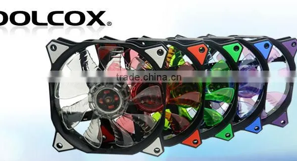 Computer Fan,CoolCox 120x120x25mm LED Axial Fan,12025 PC Case Cooling Fan, Chassis Fan,Sleeve or Hydraulic Bearing photo-3