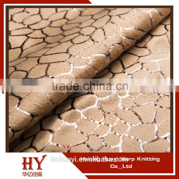 Unique Design Hot Sale Sliver Shoes Velboa Knitted Pile Fabric