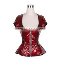 Women Short Sleeve Jackets Punk Rock Leather Jacket 2016 Spring New Jackets CT01802 Devil Fashion