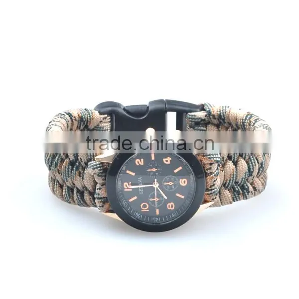 550 Paracord Bracelet With Watch, Paracord Bracelet With Firefighter, Paracord Bracelet With Logo photo-3