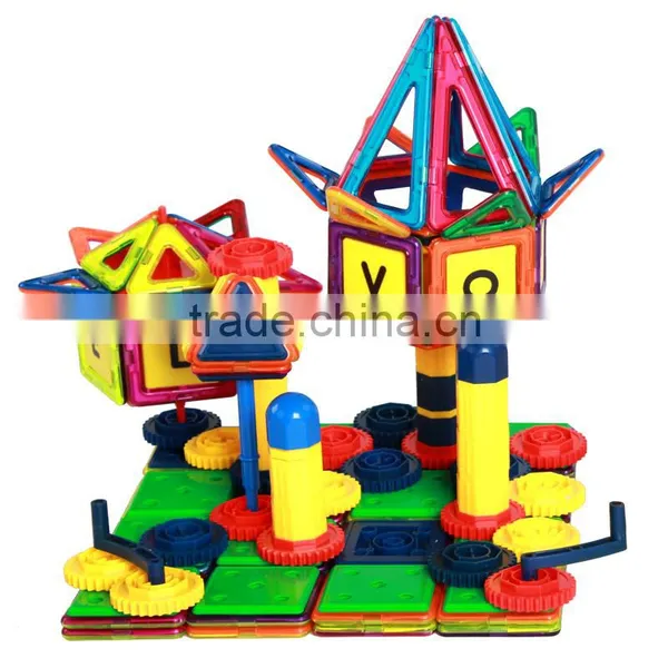 New Developed Educational Plastic Toy Magnetic Building Blocks Set 119PCS photo-2