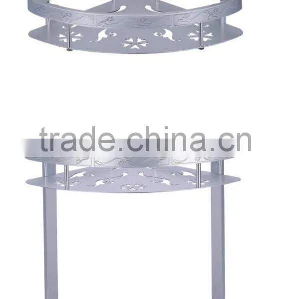 Homestar Hotel 2-tier Space Aluminum Triangle Bathroom Corner Shelf for Commodities photo-2