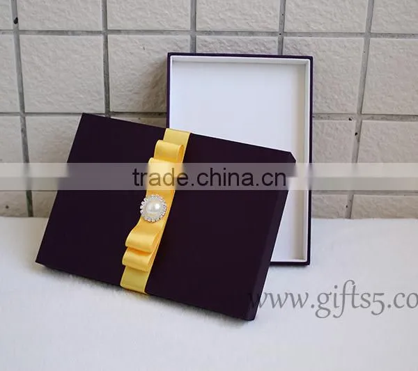 Luxury Elegant Purple Wedding Gift Box Wedding Invitation Box photo-5