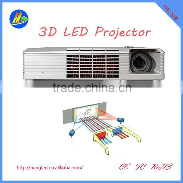 1080P Led Projector DLP Mini Projector 3D, 1000Lumens for Business Presentation Anywhere