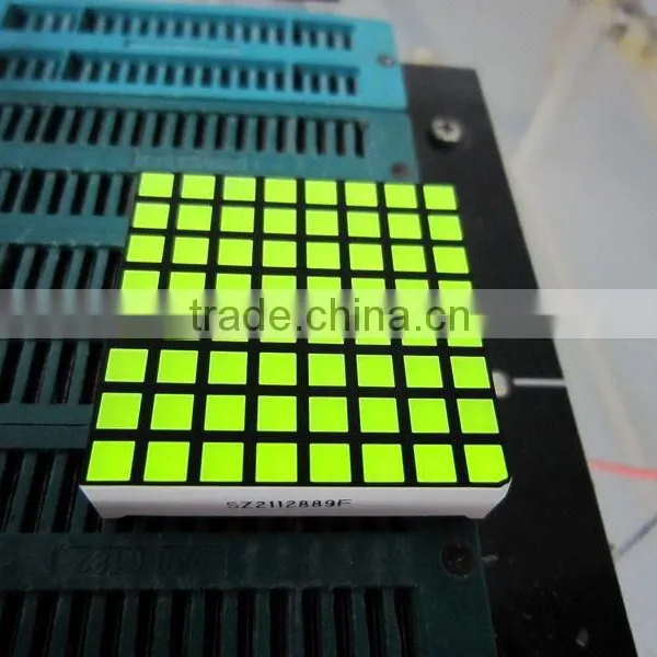 1.2" 8x8 Square Dot AMBER Color Dot Matrix LED Display photo-3