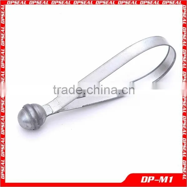 Round Head Tinplate Steel Metal Strap Seal, Metal Strip Seals, Metal Seal DP-M1 photo-2