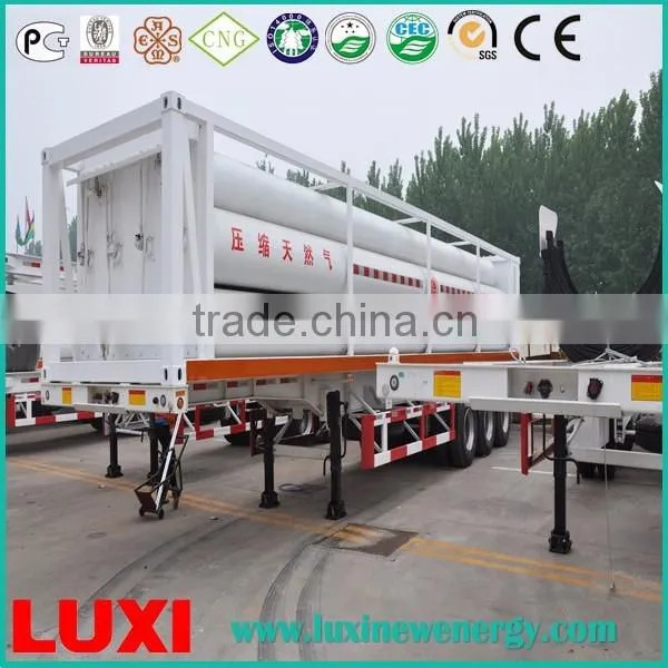 Cng Hydraulic Trailer 25MPa Fuel Tanker Trailer , Fuel Truck Trailer
