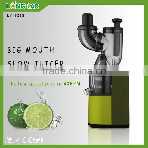 LF-6218 New Arrival 200W AC Induction Motor 80mm Whole Apple Fruit Big Mouth 43 RPM Cold Press Slow Juicer photo-4