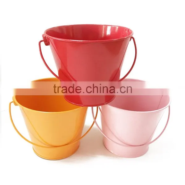 A9434e Wedding Favor Tin Pail, Metal Pail, Colored Tin Bucket photo-5
