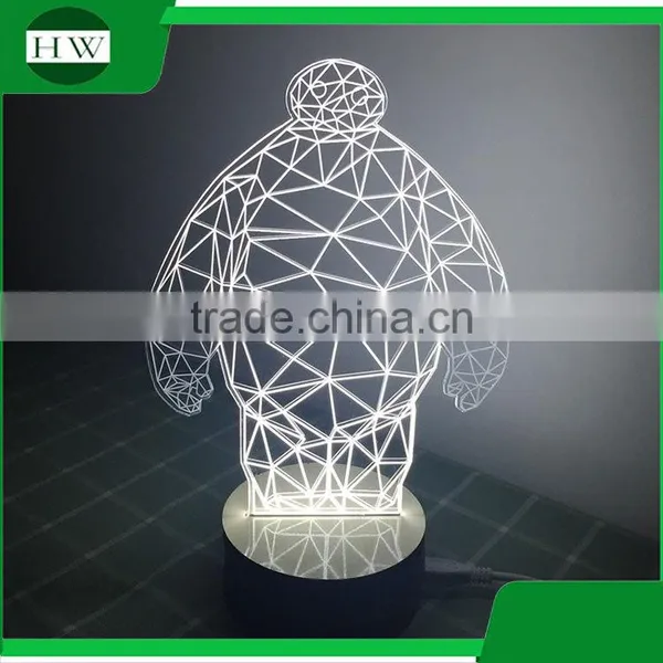 Acrylic Cartoon 3D Charging Charge Study Led Reading Eye Protection Desk Table Latern Lamp Light photo-2