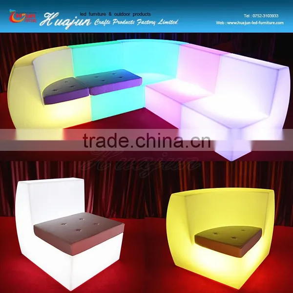 Plastic PE Material Glow Led Bar Sofa photo-3