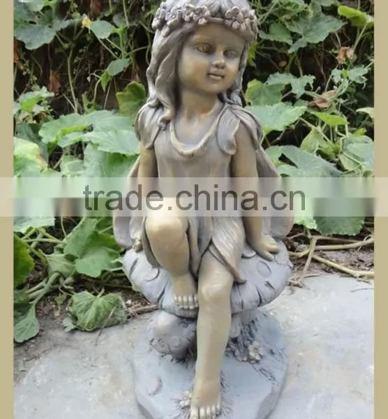 Girl Polyresin Garden Angle Cherubs Statue Decoration Little Angel Statue photo-3
