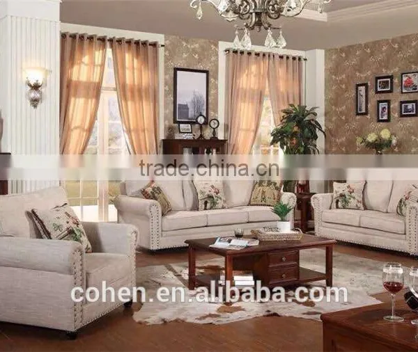 SF001 2015 New Arrival European White Fabric Sofa Designs With Crystal Buttons Stainless Steel Legs photo-2