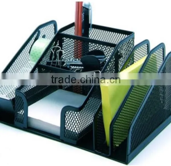 7 Compartrments Multipurpose Metal Mesh Office Desk Organizer photo-2