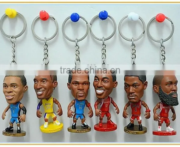 Guo Hao Custom NBA Figures Pvc Plastic Keychain for Decoration photo-2