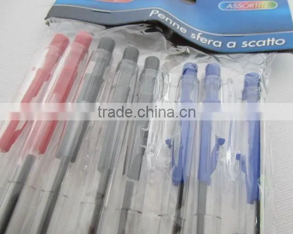 8PC 3 Colors Ball Pen Hot Sale Transparent Ball-point Pen photo-3