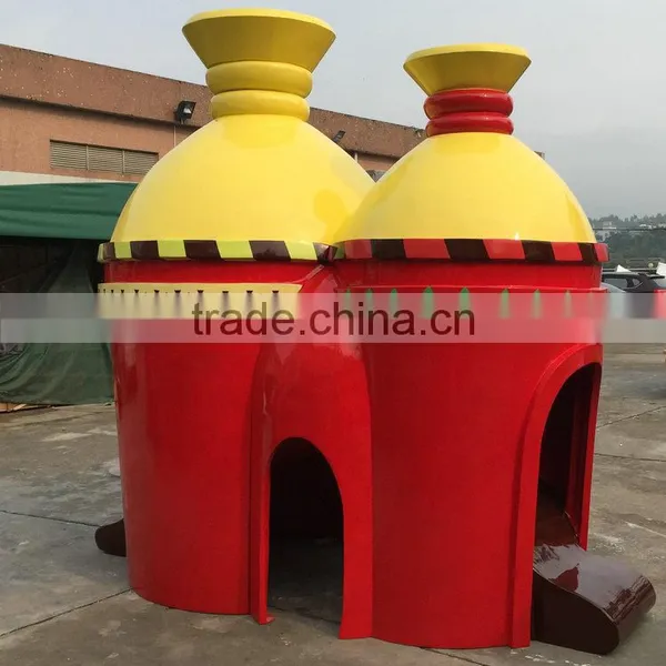 Outdoor Fiberglass Castle Sculpture photo-6