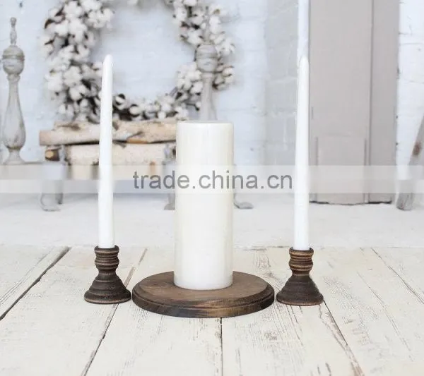 Wedding Decor Rustic White Candle Holder photo-3