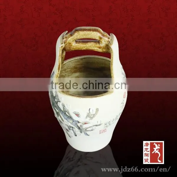 Special Design Excellent Quality Glaze Ceramic Basket for Art Collection photo-2