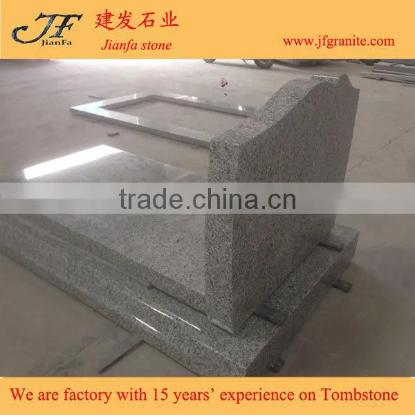 Polished Grey Granite Tombstone And Monument With Classic Design photo-5