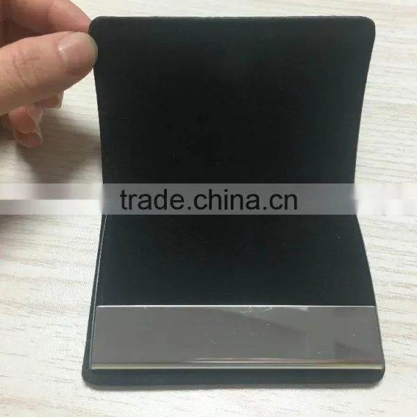 PU Leather&Metal Business Card Case Leather&Metal Business Name Card Holder photo-2