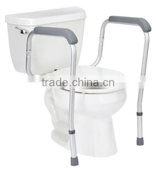 Adjustable Metal White Stand Alone Toilet Safety Rails photo-2