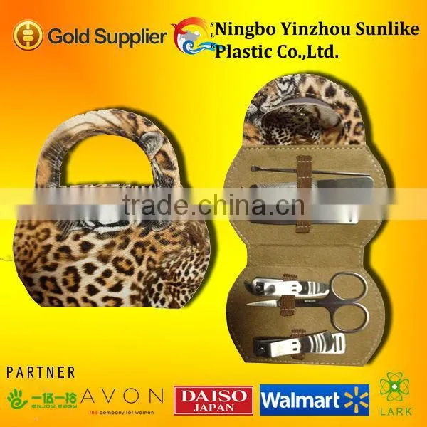 7pcs Leopard Gifts Stainless Steel Manicure Set/manicure Kits/Beauty Kit Metal Category
