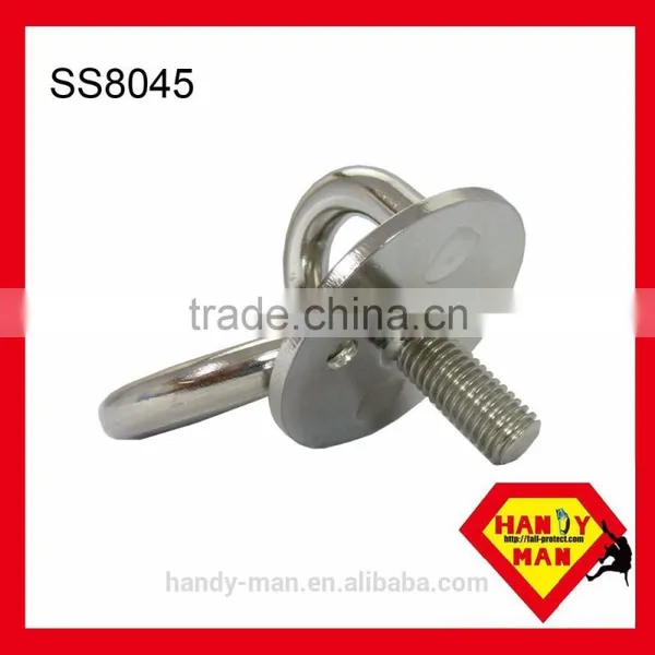SS8045 Marine Deck Hardware Stainless Steel 304 Round Eye Plate With Ring With Machine Screw Sink Holes Ring Plate photo-2