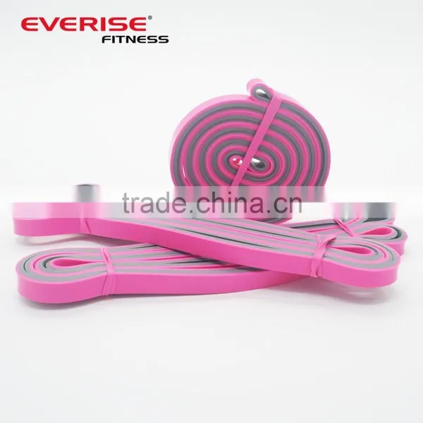 Hot Sale the Newest Developed Two Color Two Layer Latex Resistance Band Set Exercise Bands photo-4