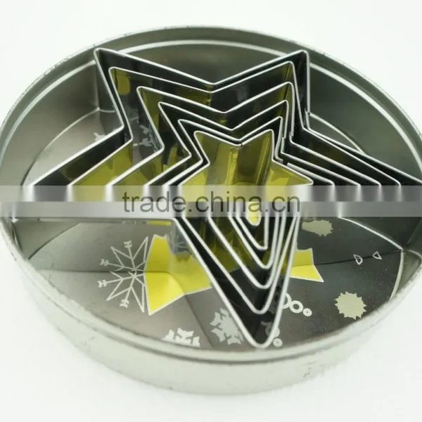 47023 6pcs Five Star Shape Stainless Steel Cookie Cutter Set photo-3