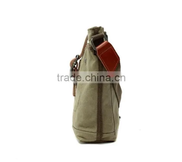 Vintage Casual Cotton Canvas Leather,Mini Haversack, Bookbag ,Mini Shoulder Bag,Kid Haversack,Kid School Bag,Unisex,For Men & Wo photo-3
