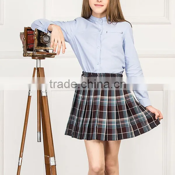 Wholesale OEM Girls Long Sleeve School Shirt Latest Design photo-2