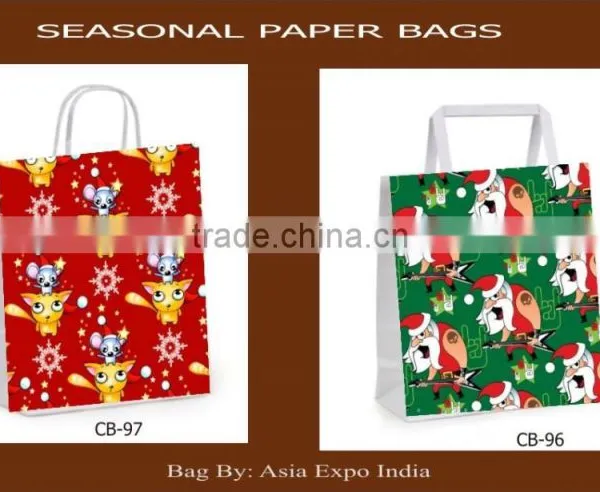 Decorative Paper Gift Bags With Glossy Finish photo-2