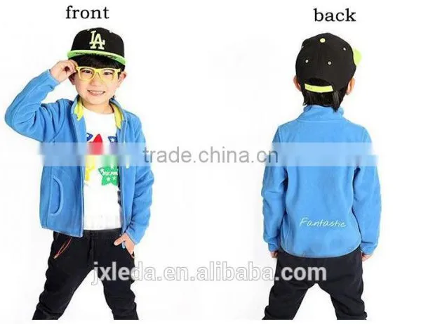 Brand 4-12Y Spring Boys And Girls Cardigan Coat Jacket Kids Pure Color Outfit Kids Clothings Children Polar Fleece Jacket photo-2
