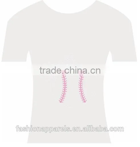 Custom Rhinestone Logo Bling Softball With Cute Bowknot Iron on Rhinestone Transfer Motif Design for T-shirt photo-3