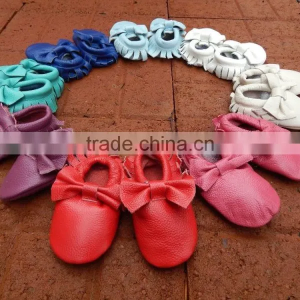 Wholesale Genuine Leather Shoes Baby Moccasins With Tassels photo-6