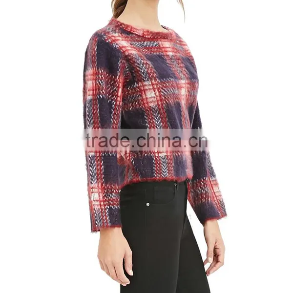 2016 Cheap Custom Spring Fashion Round Neck Girls Sweater Design photo-2