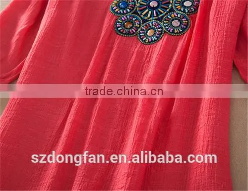 PLUS SIZE Women Cotton Short Sleeve Embroidery Loose Tee Shirt Casual Blouse Top photo-3