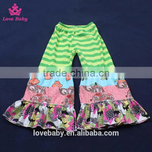 Watermelon Red Floral Shirt With Splicing Big Sleeve Ruffle Trousers Kids Fashion Clothing Set LBYTZ001-45 photo-2