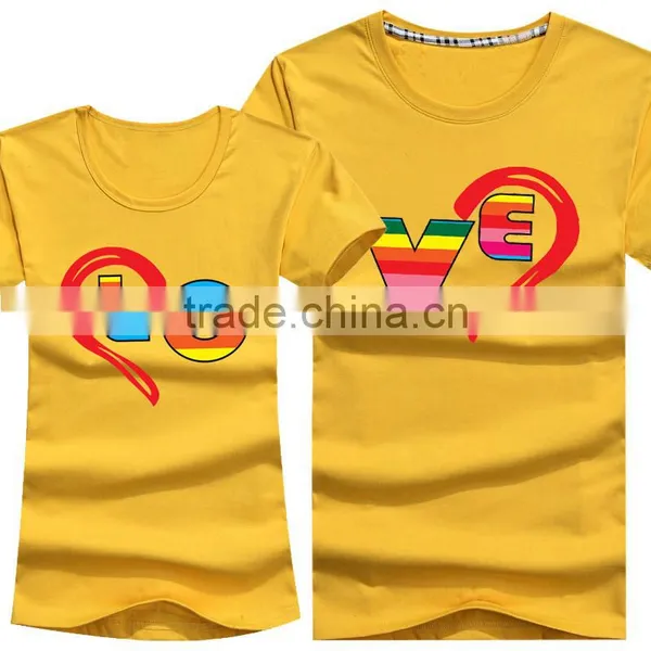 2016 Wholesale Love Printing T-Shirt For Couple photo-5