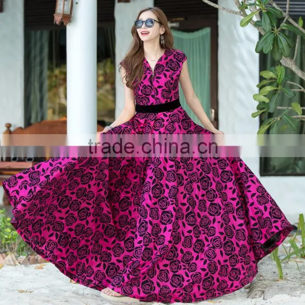 Z&M Floral Beach Dress Summer Beach Dress Beach Party Wear Dress photo-2