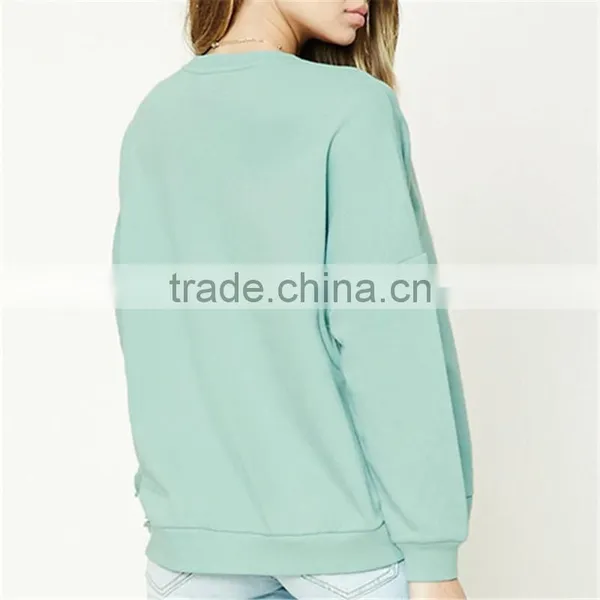 2017 OEM Top Selling College Solid Oversized Sweatshirt Without Hood photo-4