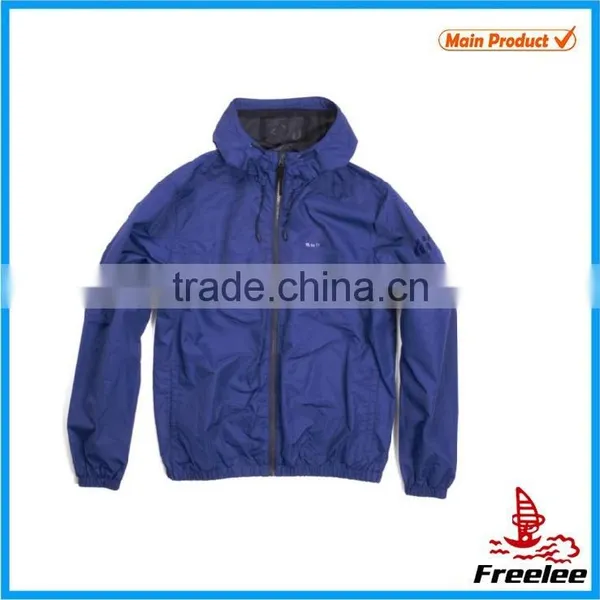 100% Polyester Lightweight Waterproof Jacket Plain Windbreaker