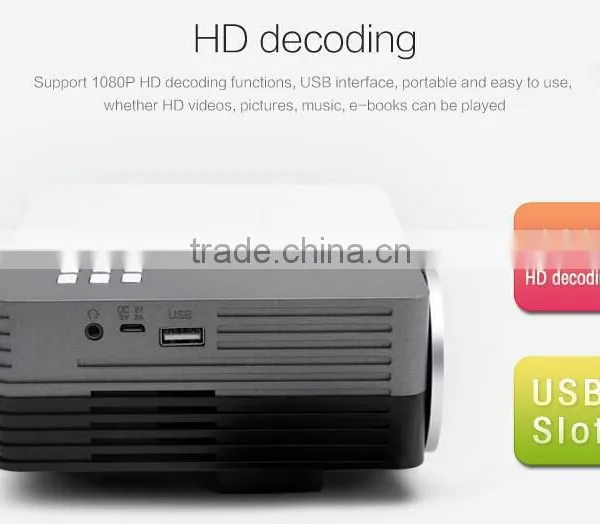 New Arrival GM-50 HD Home Theater Mini LED TV Projector Beamer SD/HDMI/VGA/AV/USB Power LCD Projector photo-3